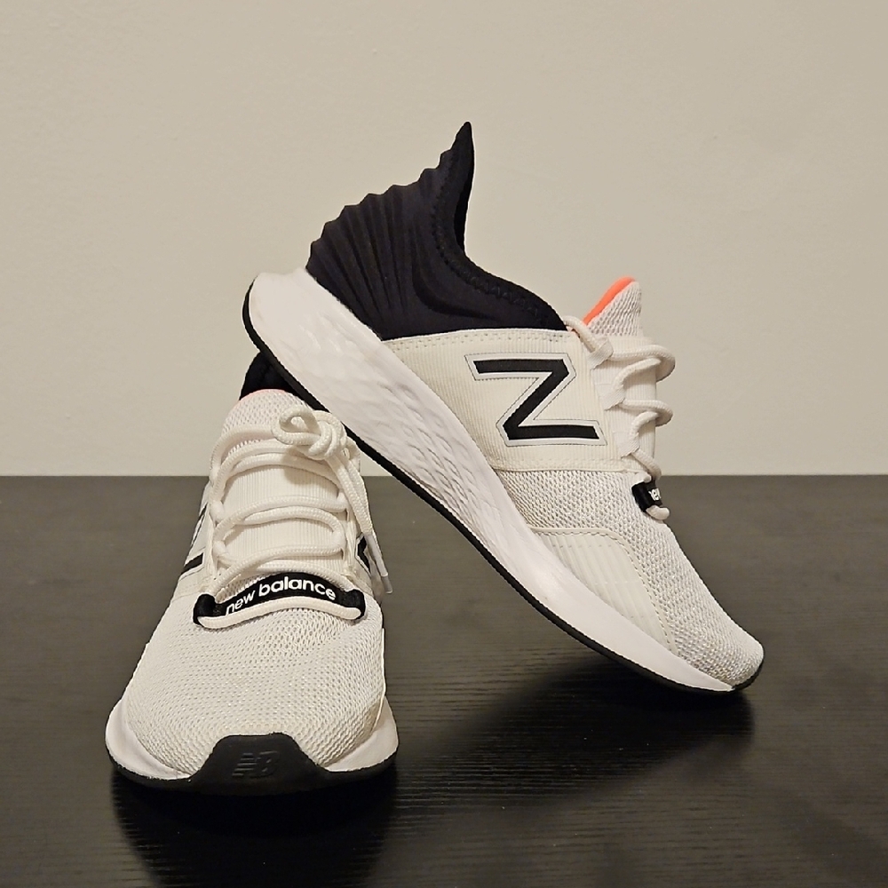 New Balance White and Black Sneakers